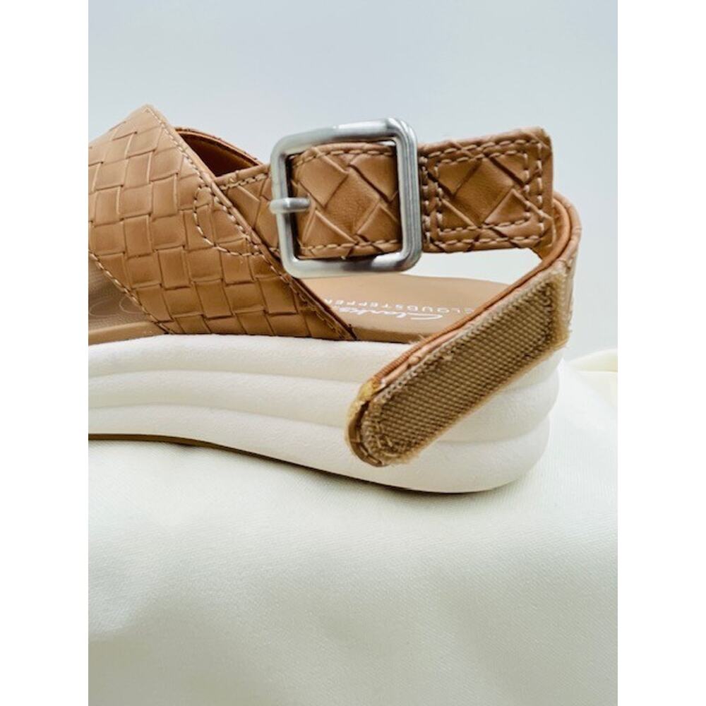 Clarks Brown Woven Slingback Platform Sandals NWOT - Picture 14 of 16